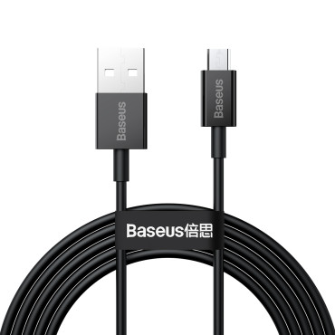 Cable Superior USB-Kabelis - Micro USB 2A 2m - melns