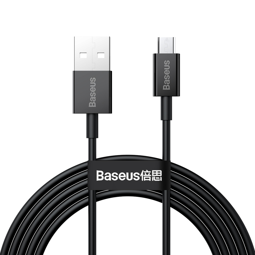 Kabelski vrh USB-A kabel - Micro USB 2A 2M - črna