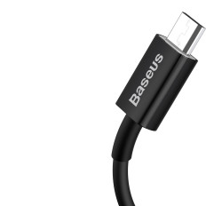 Kabelski vrh USB-A kabel - Micro USB 2A 2M - črna