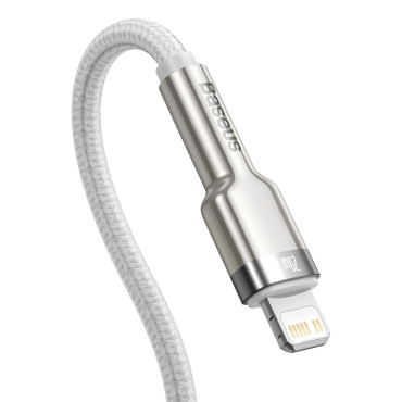 Kabelski kabel Cabvete Series Metal Data USB-C - iPhone Lightning 20W PD 1M - bela