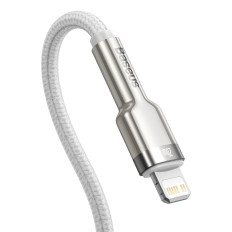 Káblový kábel cafule Series Kovové dáta USB-C - iPhone Lightning 20W PD 1M - biela
