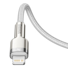 Kabelski kabel Cabvete Series Metal Data USB-C - iPhone Lightning 20W PD 1M - bela