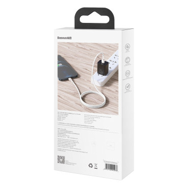Kabelski kabel Cabvete Series Metal Data USB-C - iPhone Lightning 20W PD 1M - bela
