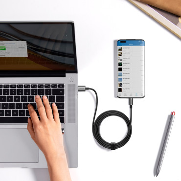 Kábel Superior Series USB-A - USB-C 100W 1M - čierna