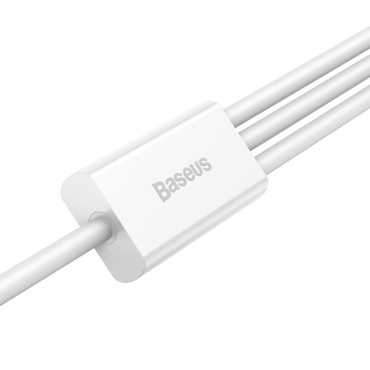 3In1 Cable Series Superior USB-A - USB-C / Lightning / Micro USB 3.5A 1M - Blanco