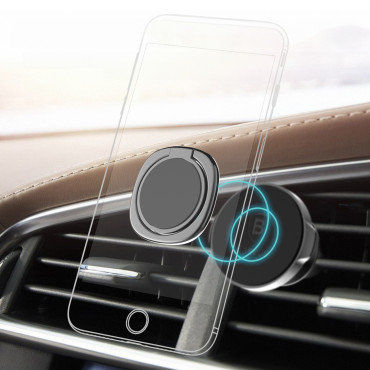 Magnetische handgreep voor de Phyvity Ring-telefoon met standaardfunctie - Zilver