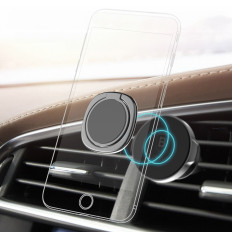 Magnetická rukojeť pro fyvity prstencový telefon s funkcí stojanu - stříbrná