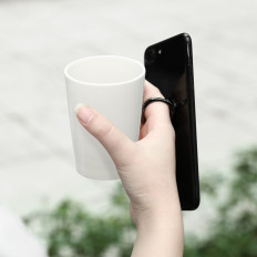 Magnetni ročaj za Phyvidy Ring Telefon s funkcijo stojala - srebro