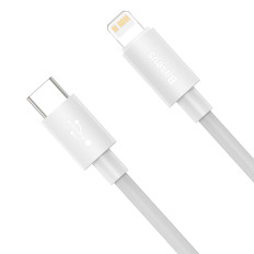 2x kabelski kabel preprost modrost kabel iPhone strele - USB-C 20W 1.5 M - bela