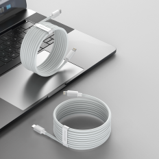 2x Kábel Jednoduchý kábel múdrosti IPhone Lightning - USB-C 20W 1,5 m - Biela
