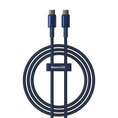 Kabelinė volframo aukso USB-C kabelis - USB-C 100W 1M - Navy Blue