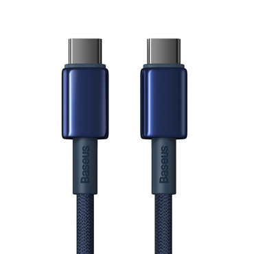 Kabelinė volframo aukso USB-C kabelis - USB-C 100W 1M - Navy Blue