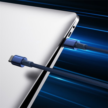 Kabelinė volframo aukso USB-C kabelis - USB-C 100W 1M - Navy Blue