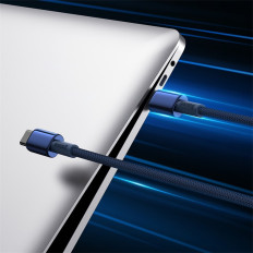 Kabelinė volframo aukso USB-C kabelis - USB-C 100W 1M - Navy Blue
