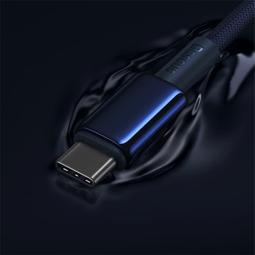 Kabelinė volframo aukso USB-C kabelis - USB-C 100W 1M - Navy Blue
