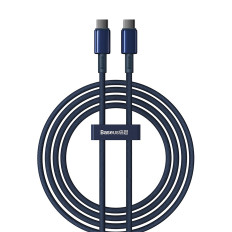 Kabeļu volframa zelta USB-C kabelis - USB-C 100W 2m - Navy Blue