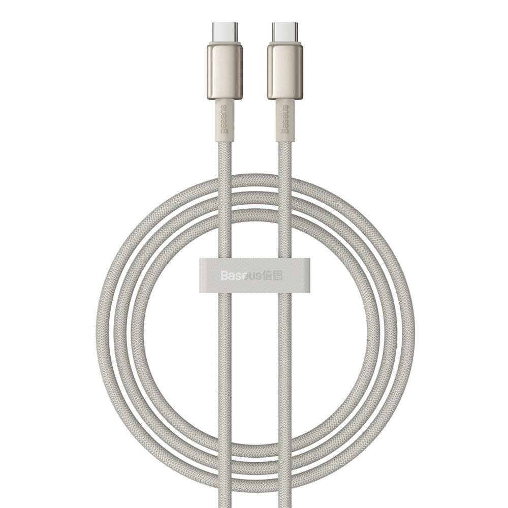 Volframo aukso USB-C kabelio kabelis - USB-C 100W 1M - Golden