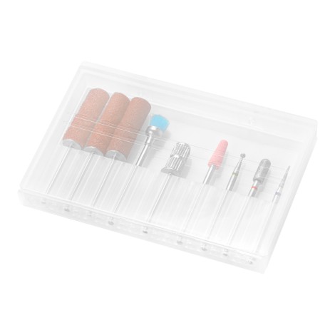 Juego de 12 Puntas para Torno de Uñas MIX — empaque