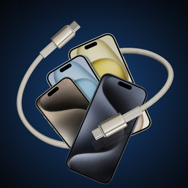 Cable de cable USB-C de oro de tungsteno - USB-C 100W 1M - Dorado