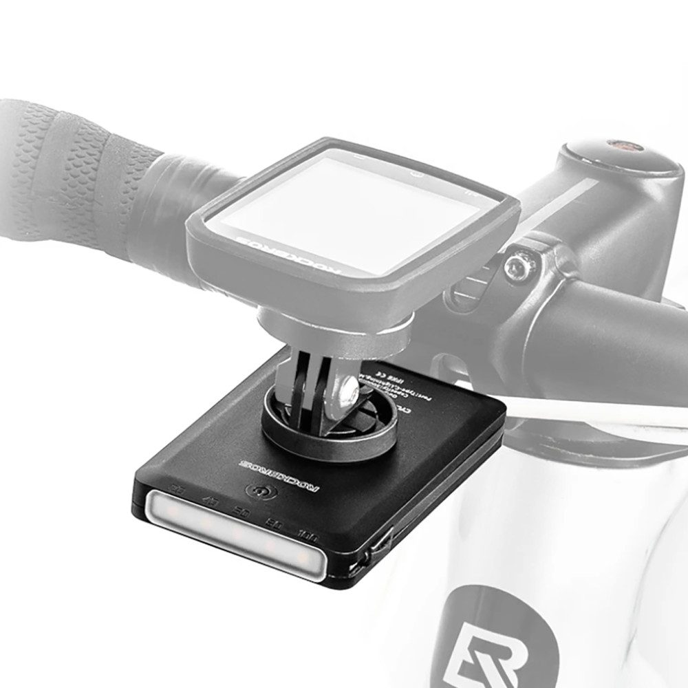 2V1 Predné bicykel svetlo 150lm pod meračom s Powerbank 5000Mah IPX6 - čierna
