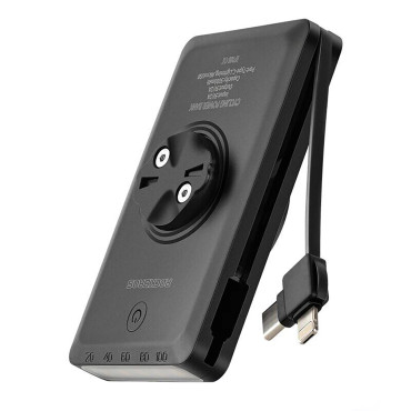 2In1 front bicikla svjetlo 150lm ispod brojila s powerbank 5000Mah IPX6 - crno