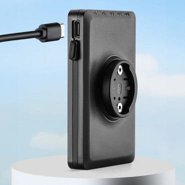 2V1 Predné bicykel svetlo 150lm pod meračom s Powerbank 5000Mah IPX6 - čierna