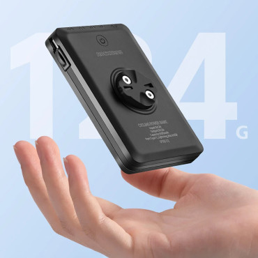 2in1 Priekinis dviračių šviesos 150lm po matuokliu su PowerBank 5000MAH IPX6 - Juoda