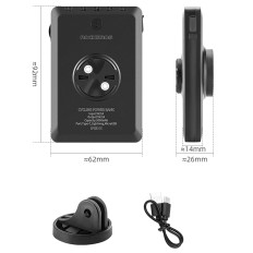 2V1 Predné bicykel svetlo 150lm pod meračom s Powerbank 5000Mah IPX6 - čierna