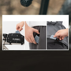 Mini Elektrische Fietspomp Schrader Presta 6.9Bar 100PSI - Zwart