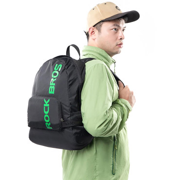 Sports ryggsekk vanntett folding 46.5x38cm 18L - svart