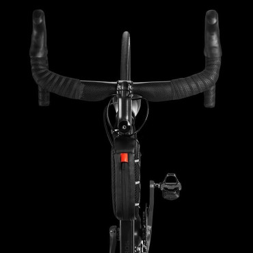 Sac à vélo étanche monté sur un cadre avec 1L tresse - Noir