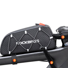 Bicykel Bag Vodotesné namontované na ráme s 1L CHRANE - BLACK