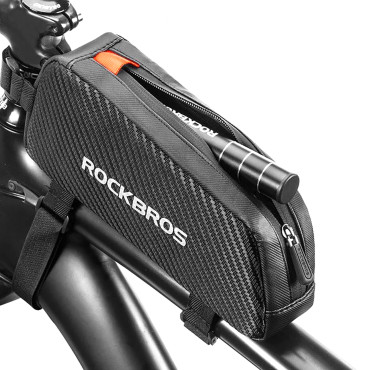Bicykel Bag Vodotesné namontované na ráme s 1L CHRANE - BLACK