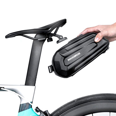 Bolsa de bicicleta fixada sob a sela para um conector rápido 1.8L - preto