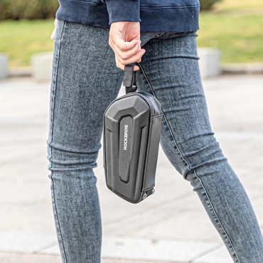 Bolsa de bicicleta fixada sob a sela para um conector rápido 1.8L - preto