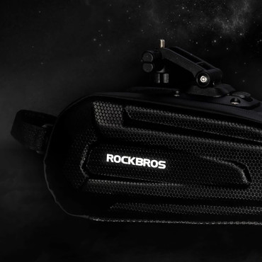 Bolsa de bicicleta fixada sob a sela para um conector rápido 1.8L - preto