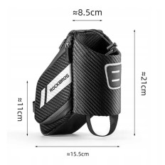 Bicykla vrecko pod sedlom s vreckom na fľašu Bidon 1.5L - čierna