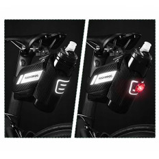 Bicycle bag under the saddle with a bottle pocket of a bidon 1.5L - black