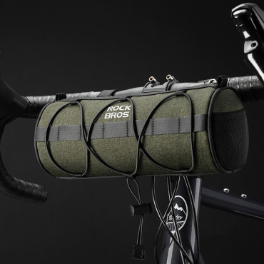 Borsa per biciclette fissata sul telaio della ruota sotto la sella 2L - verde