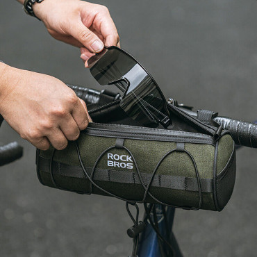 Bicykel Bag fixovaný na ráme kolies pod 2L sedlom - zelená