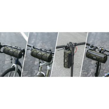 Bicykel Bag fixovaný na ráme kolies pod 2L sedlom - zelená