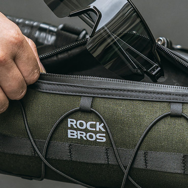 Bicykel Bag fixovaný na ráme kolies pod 2L sedlom - zelená