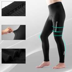 Pantalones de bicicleta de bicicleta Largo transpirable con inserto XXXL - Negro