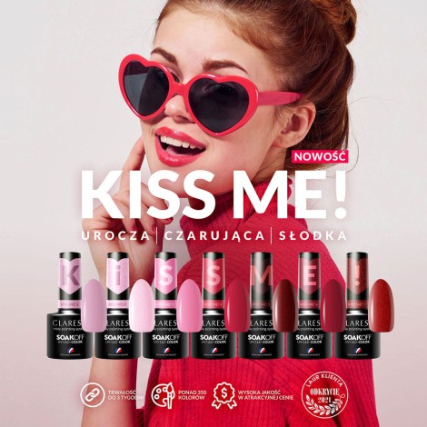 CLARESA hibridni lak Kiss Me! 7 - 5g — pogled sprijeda