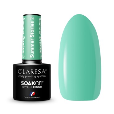 Verniz Híbrido CLARESA SUMMER STORIES 2 - 5 g — conjunto mostrado