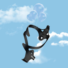 Kerékpár alumínium fogantyú egy üveg vizes palackban - fekete