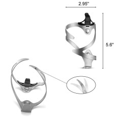 Poignée en aluminium à vélo sur une bouteille d'eau de bouteille - Blanc