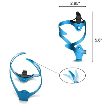 Bicycle aluminum handle on a bottle bottle - blue