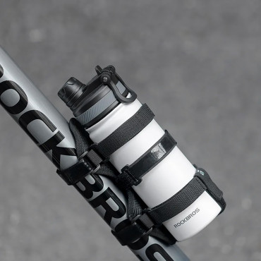 Dviračių rankena su ropėmis tvirtinimo ant vairo ant vandens buteliuko ir tt - juoda