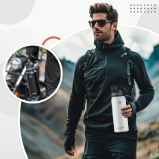 Steklenica termalnega kolesa za pijače 530 ml - bela